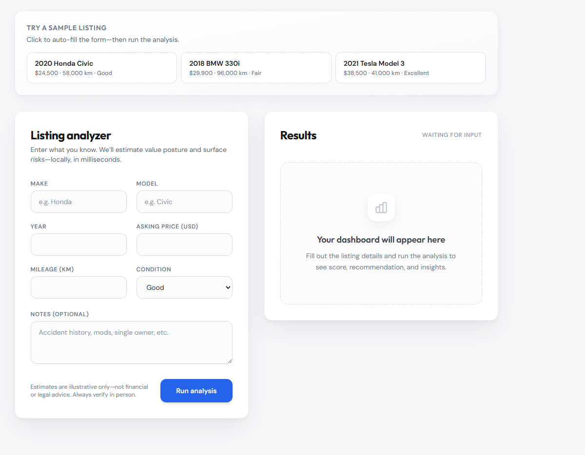 AutoWorth code snippet