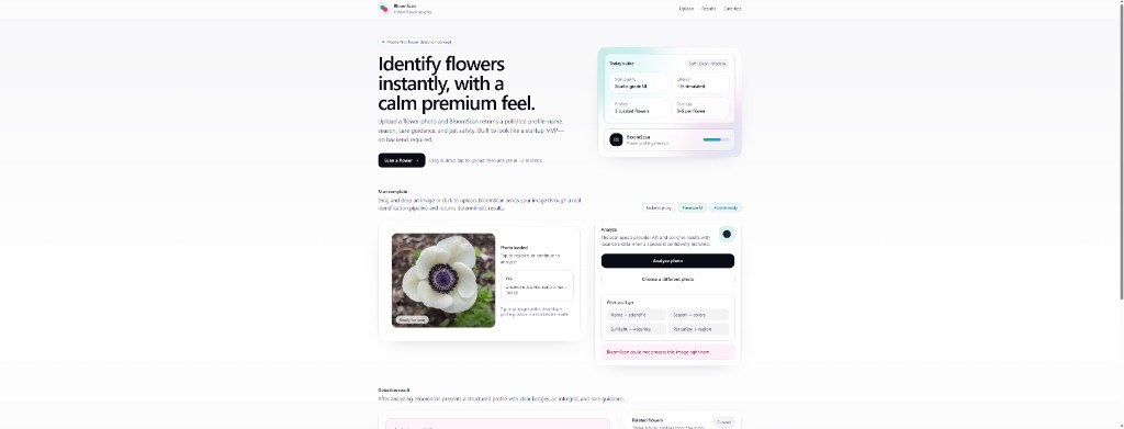 BloomScan interface preview